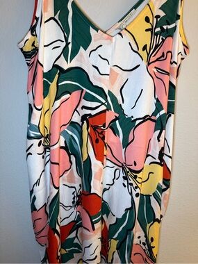 lovestitch Floral Slip Maxi Dress in White, Green, Pink, Yellow